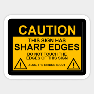 OSHA Caution Sign; Sharp Edges Sticker